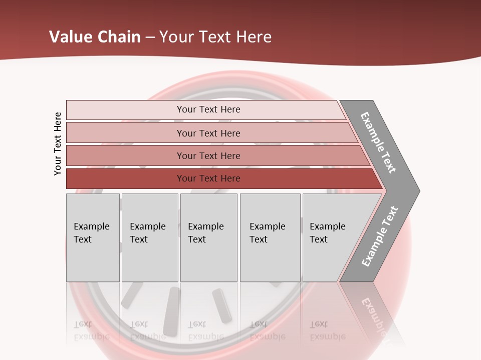 A Red Ball With A Clock On Top Of It PowerPoint Template
