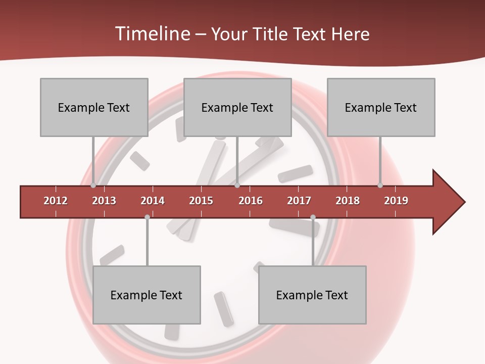 A Red Ball With A Clock On Top Of It PowerPoint Template