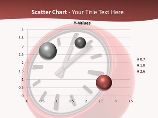A Red Ball With A Clock On Top Of It PowerPoint Template