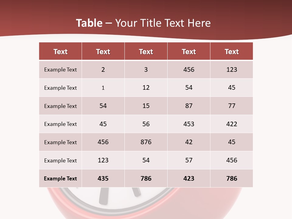 A Red Ball With A Clock On Top Of It PowerPoint Template