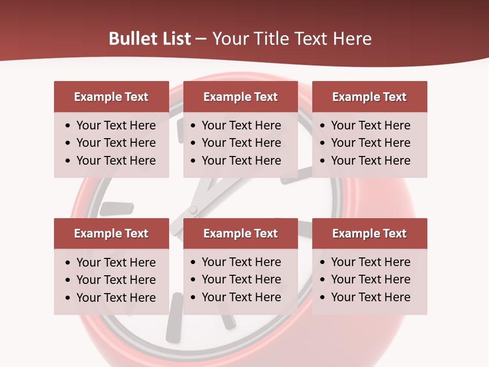 A Red Ball With A Clock On Top Of It PowerPoint Template