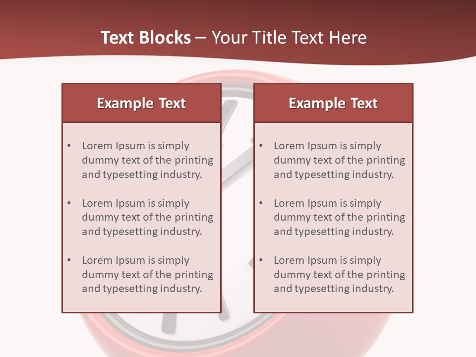 A Red Ball With A Clock On Top Of It PowerPoint Template