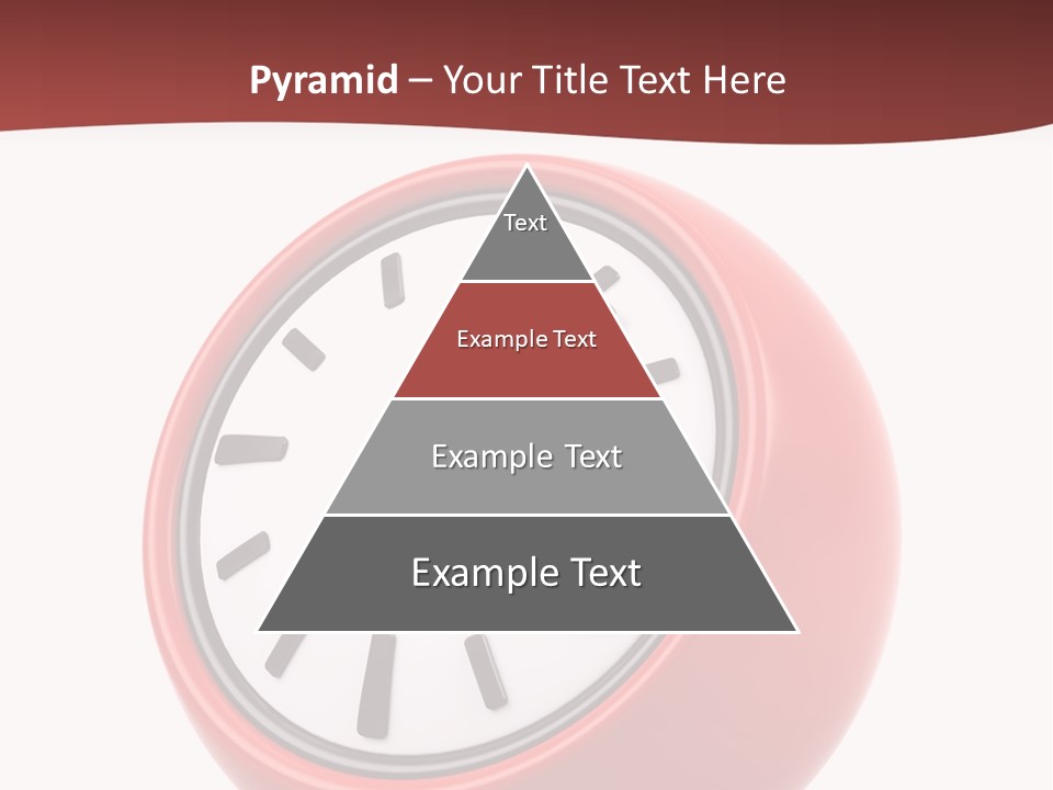 A Red Ball With A Clock On Top Of It PowerPoint Template