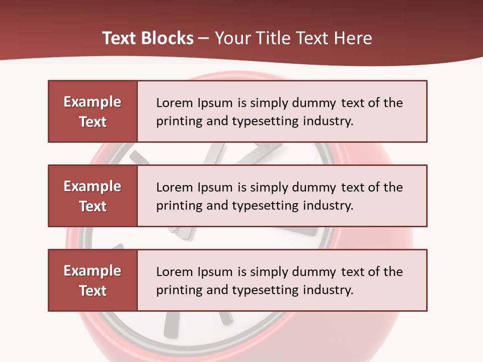 A Red Ball With A Clock On Top Of It PowerPoint Template