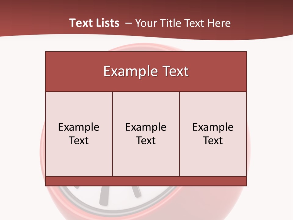 A Red Ball With A Clock On Top Of It PowerPoint Template