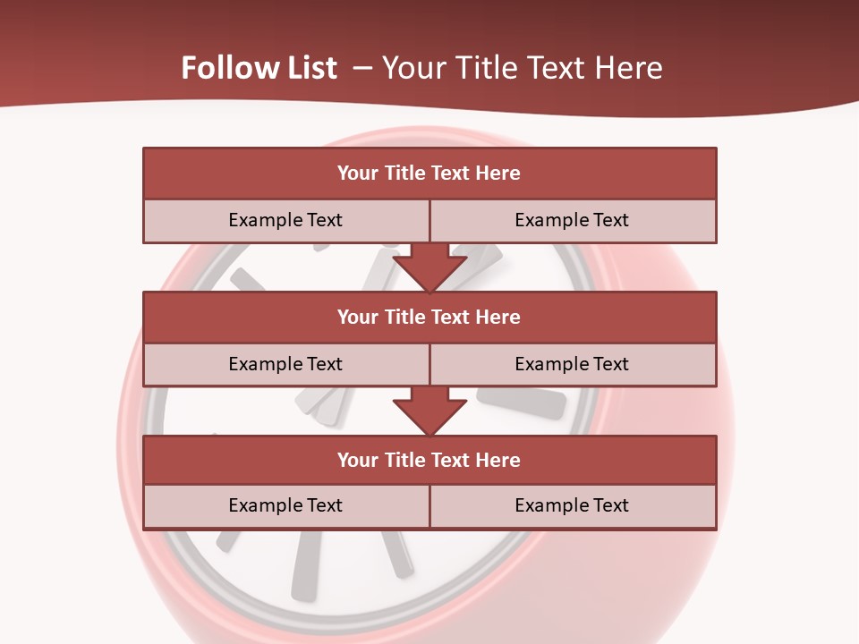 A Red Ball With A Clock On Top Of It PowerPoint Template