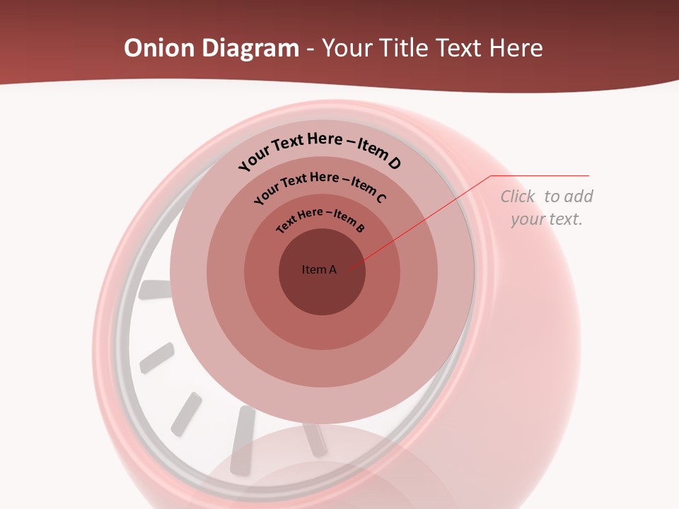 A Red Ball With A Clock On Top Of It PowerPoint Template
