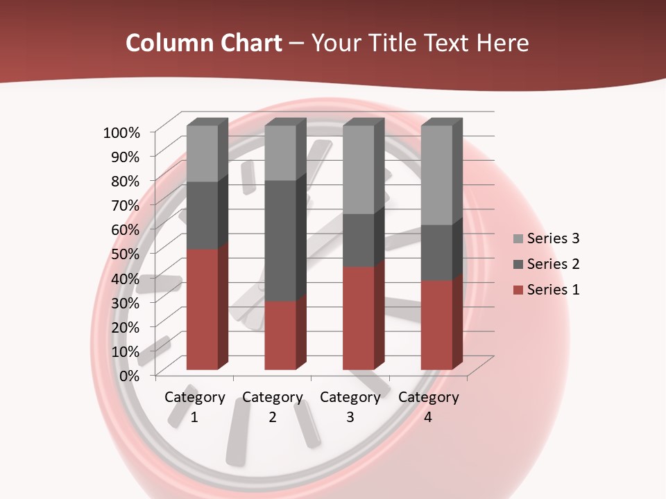 A Red Ball With A Clock On Top Of It PowerPoint Template