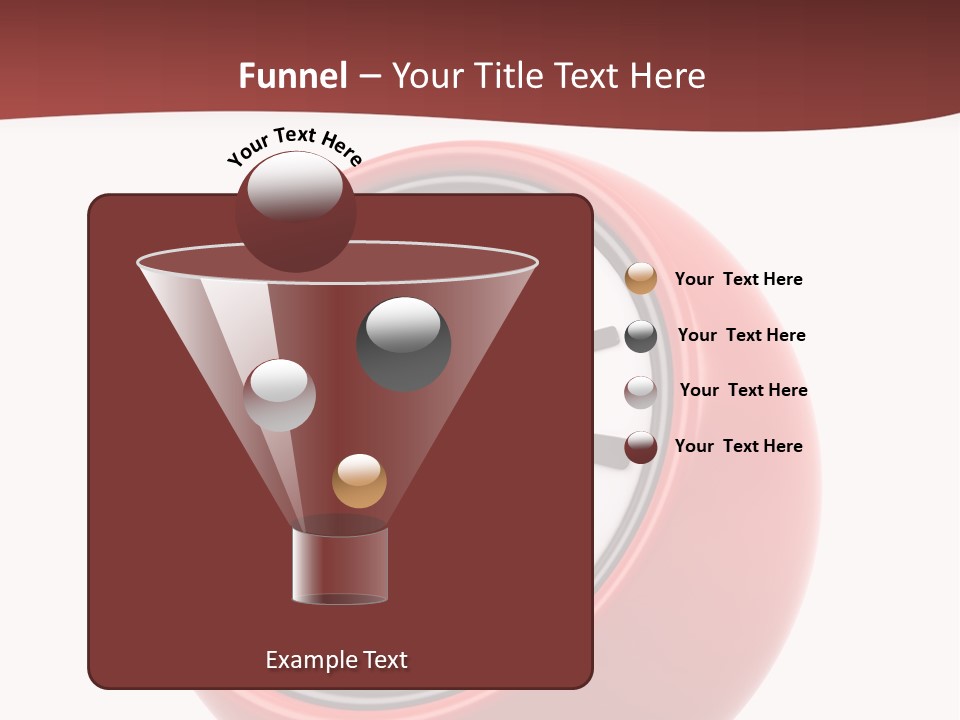 A Red Ball With A Clock On Top Of It PowerPoint Template