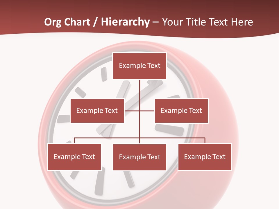 A Red Ball With A Clock On Top Of It PowerPoint Template