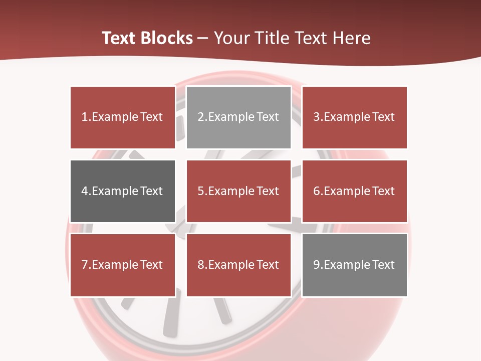 A Red Ball With A Clock On Top Of It PowerPoint Template