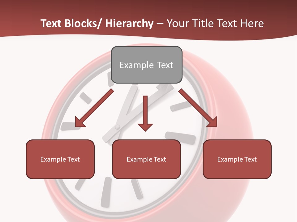 A Red Ball With A Clock On Top Of It PowerPoint Template