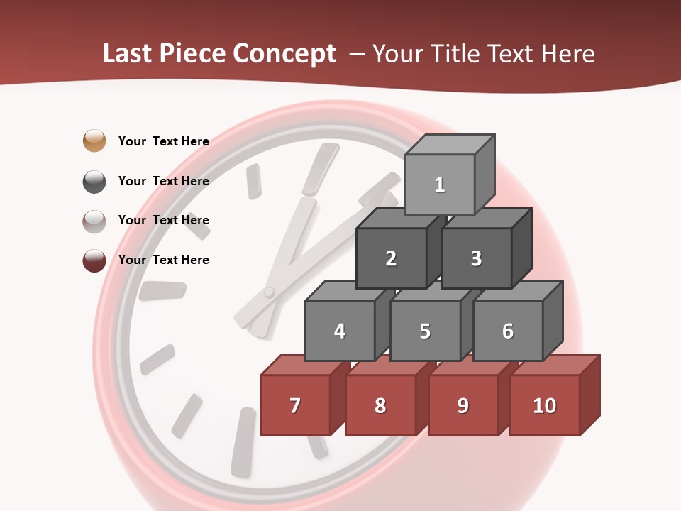 A Red Ball With A Clock On Top Of It PowerPoint Template