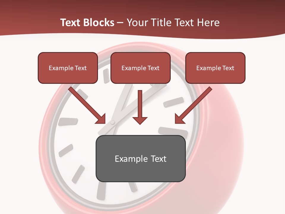 A Red Ball With A Clock On Top Of It PowerPoint Template