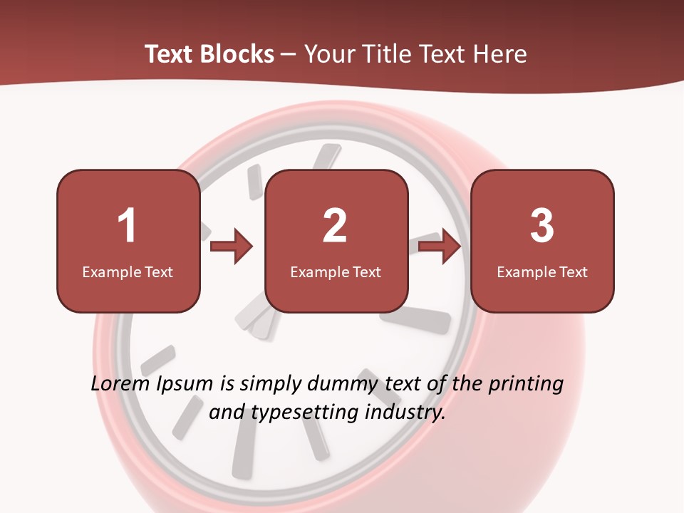 A Red Ball With A Clock On Top Of It PowerPoint Template