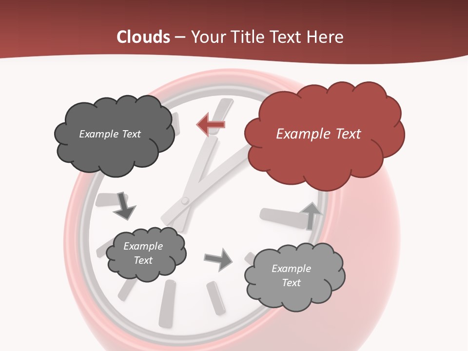 A Red Ball With A Clock On Top Of It PowerPoint Template