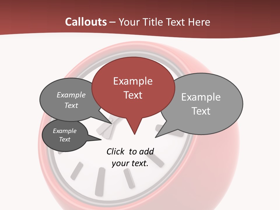 A Red Ball With A Clock On Top Of It PowerPoint Template