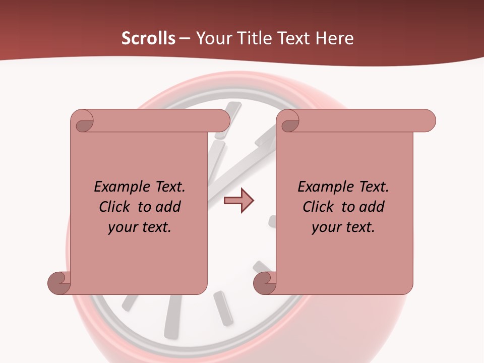 A Red Ball With A Clock On Top Of It PowerPoint Template