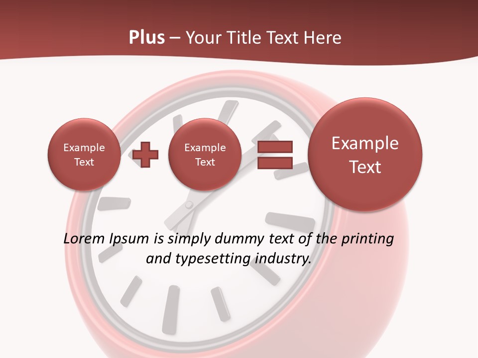A Red Ball With A Clock On Top Of It PowerPoint Template