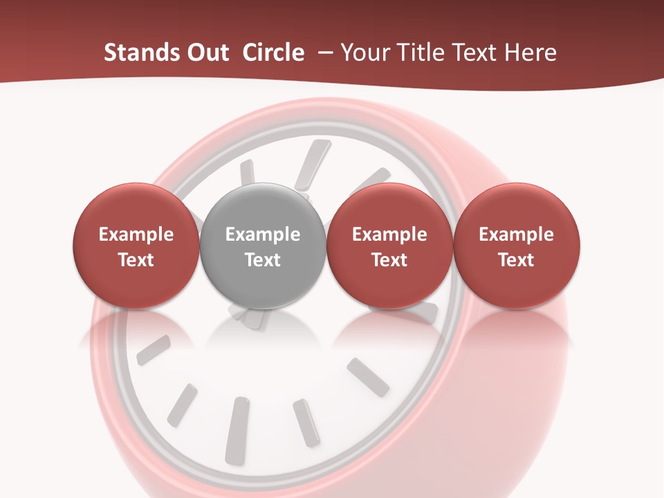 A Red Ball With A Clock On Top Of It PowerPoint Template