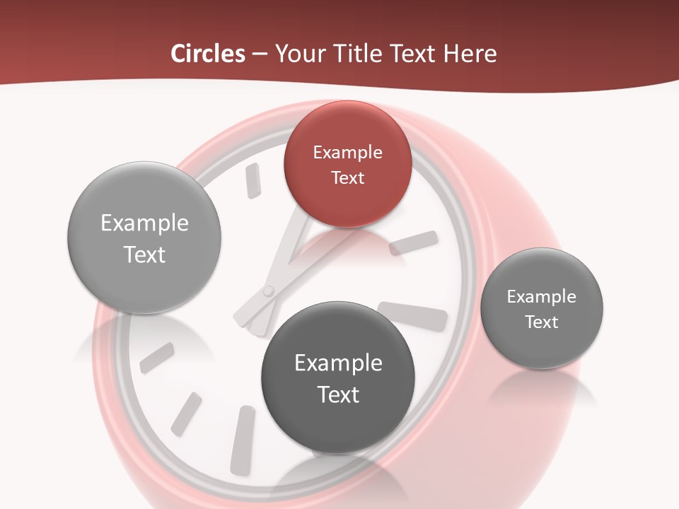 A Red Ball With A Clock On Top Of It PowerPoint Template