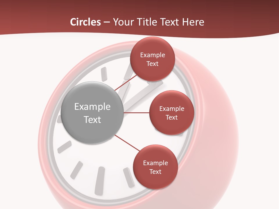 A Red Ball With A Clock On Top Of It PowerPoint Template