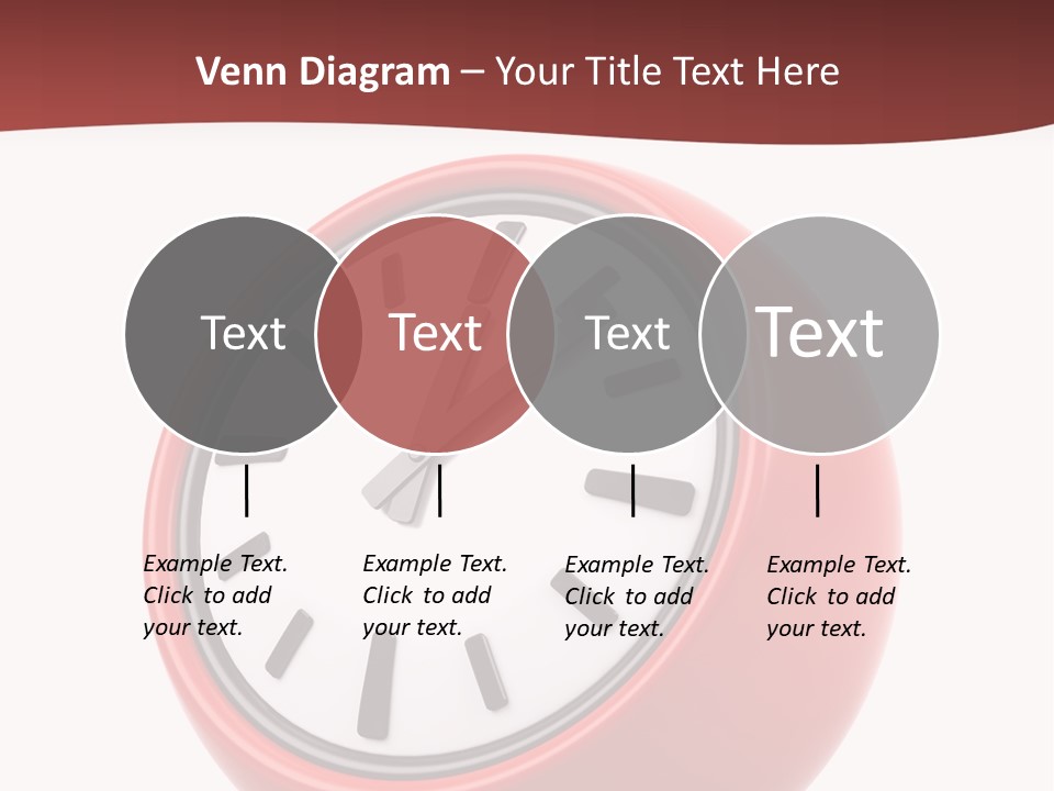 A Red Ball With A Clock On Top Of It PowerPoint Template