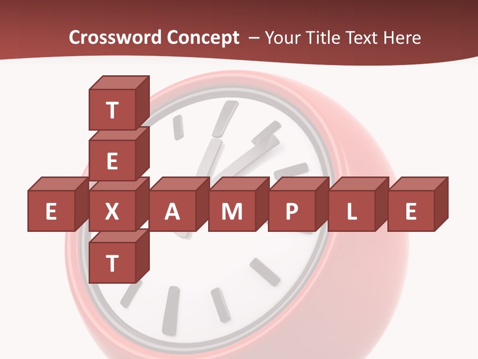 A Red Ball With A Clock On Top Of It PowerPoint Template