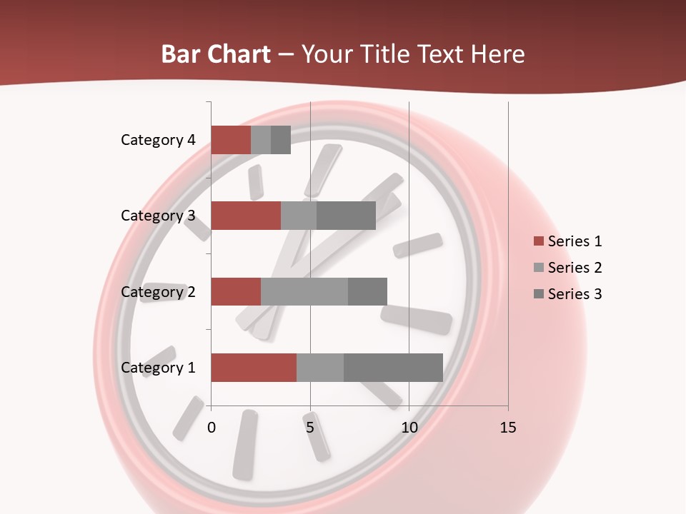 A Red Ball With A Clock On Top Of It PowerPoint Template