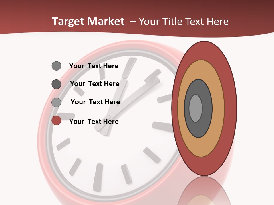 A Red Ball With A Clock On Top Of It PowerPoint Template