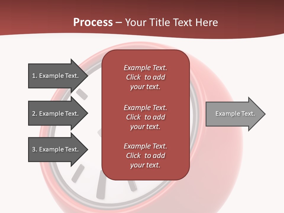 A Red Ball With A Clock On Top Of It PowerPoint Template