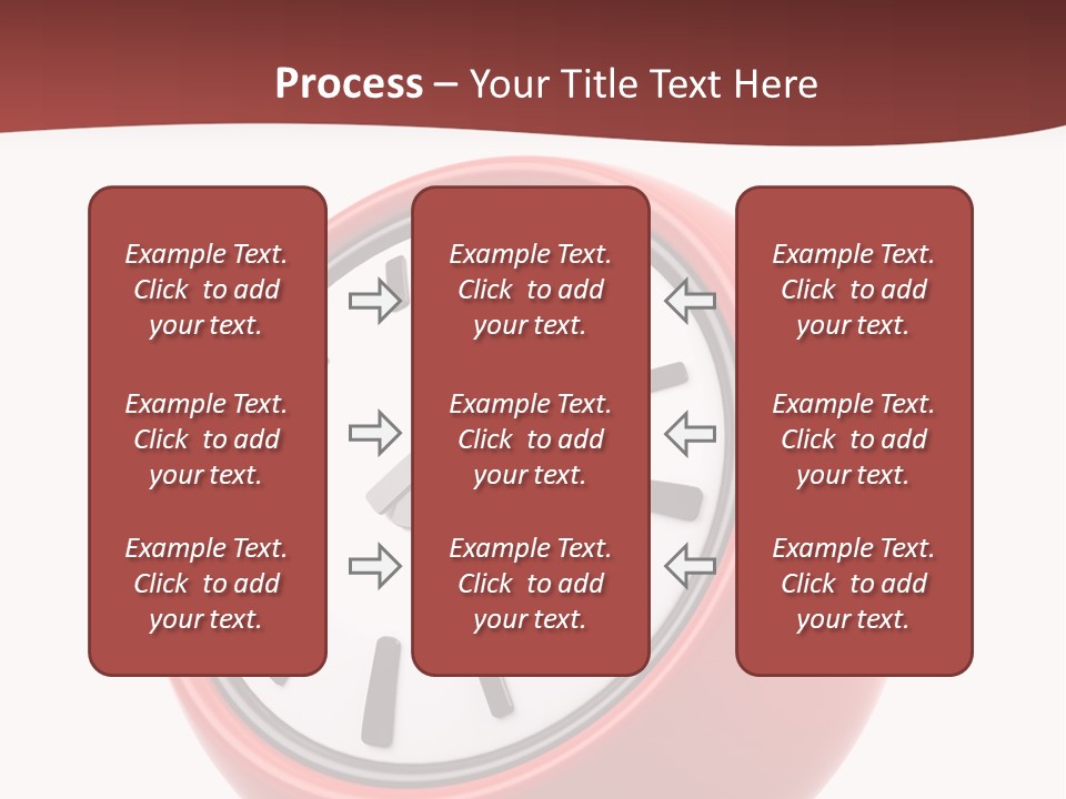 A Red Ball With A Clock On Top Of It PowerPoint Template