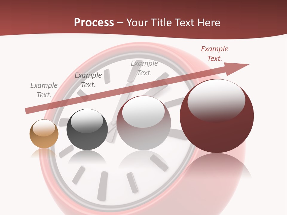 A Red Ball With A Clock On Top Of It PowerPoint Template