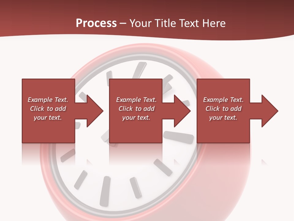 A Red Ball With A Clock On Top Of It PowerPoint Template