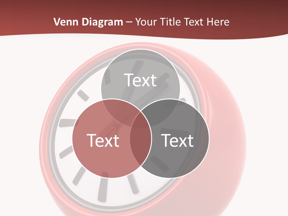 A Red Ball With A Clock On Top Of It PowerPoint Template