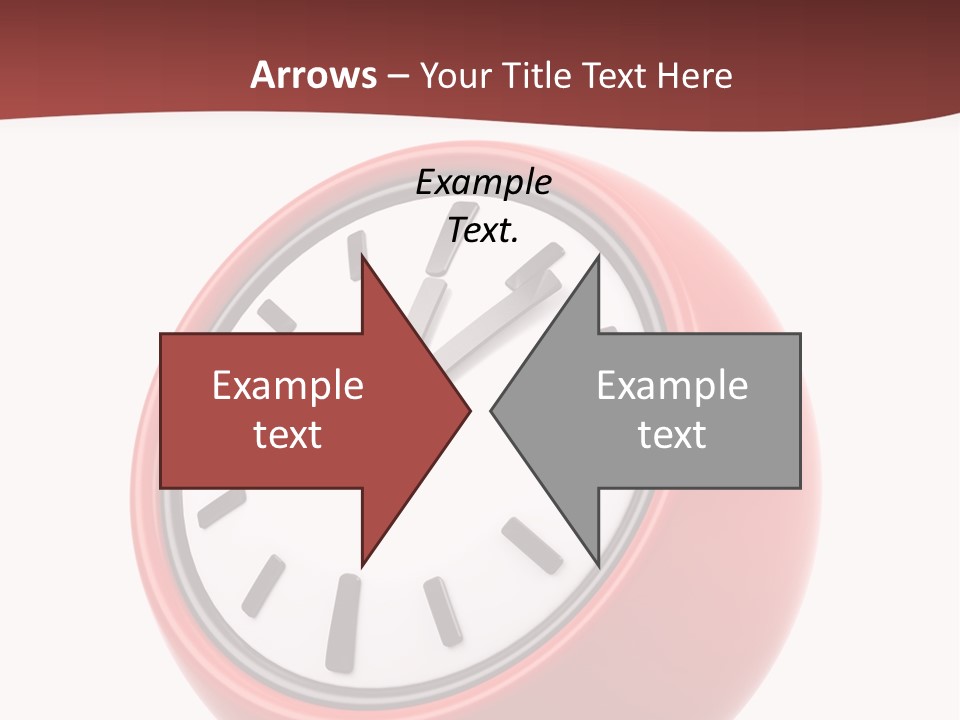 A Red Ball With A Clock On Top Of It PowerPoint Template