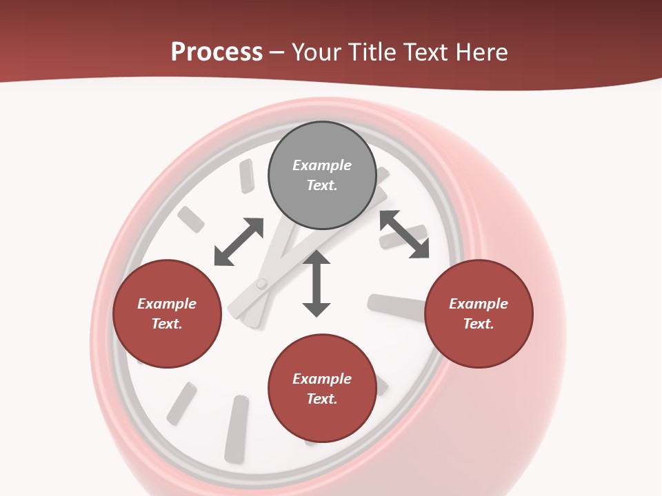 A Red Ball With A Clock On Top Of It PowerPoint Template