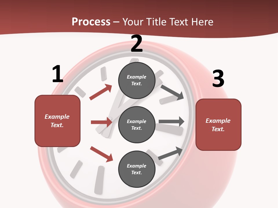 A Red Ball With A Clock On Top Of It PowerPoint Template