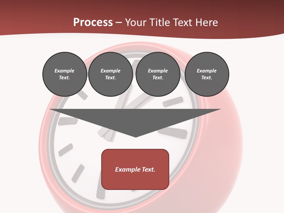 A Red Ball With A Clock On Top Of It PowerPoint Template