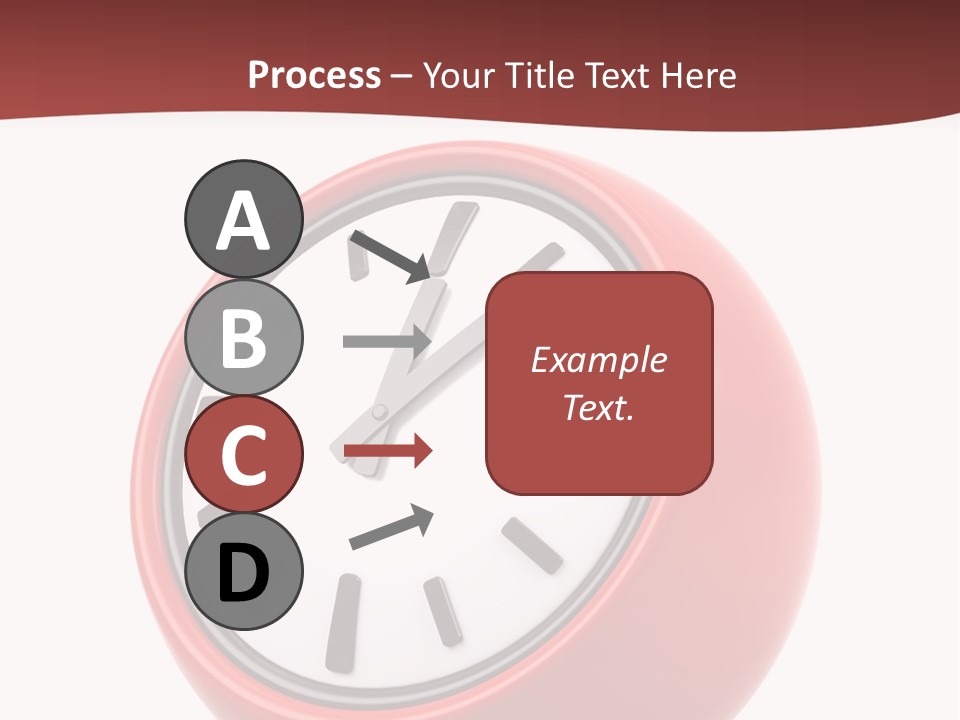 A Red Ball With A Clock On Top Of It PowerPoint Template