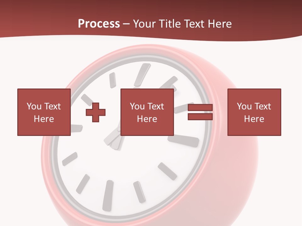 A Red Ball With A Clock On Top Of It PowerPoint Template