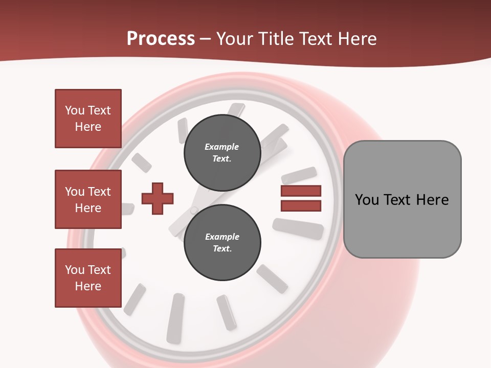 A Red Ball With A Clock On Top Of It PowerPoint Template
