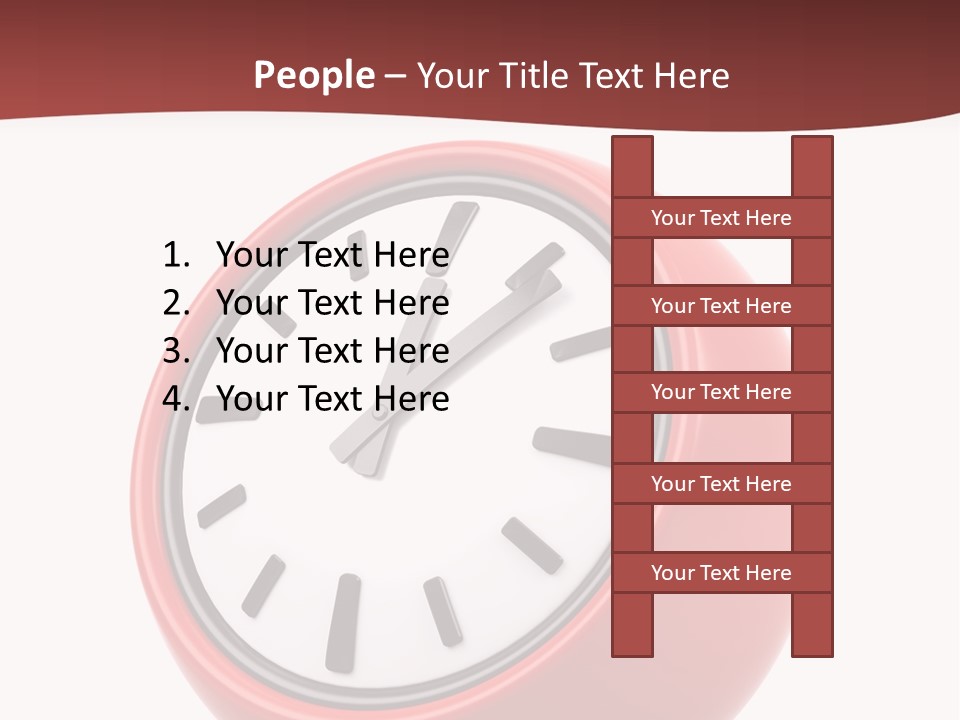 A Red Ball With A Clock On Top Of It PowerPoint Template