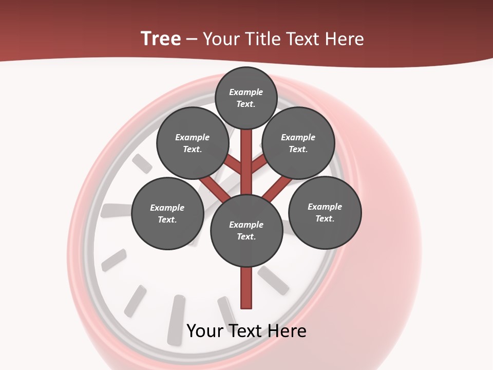 A Red Ball With A Clock On Top Of It PowerPoint Template