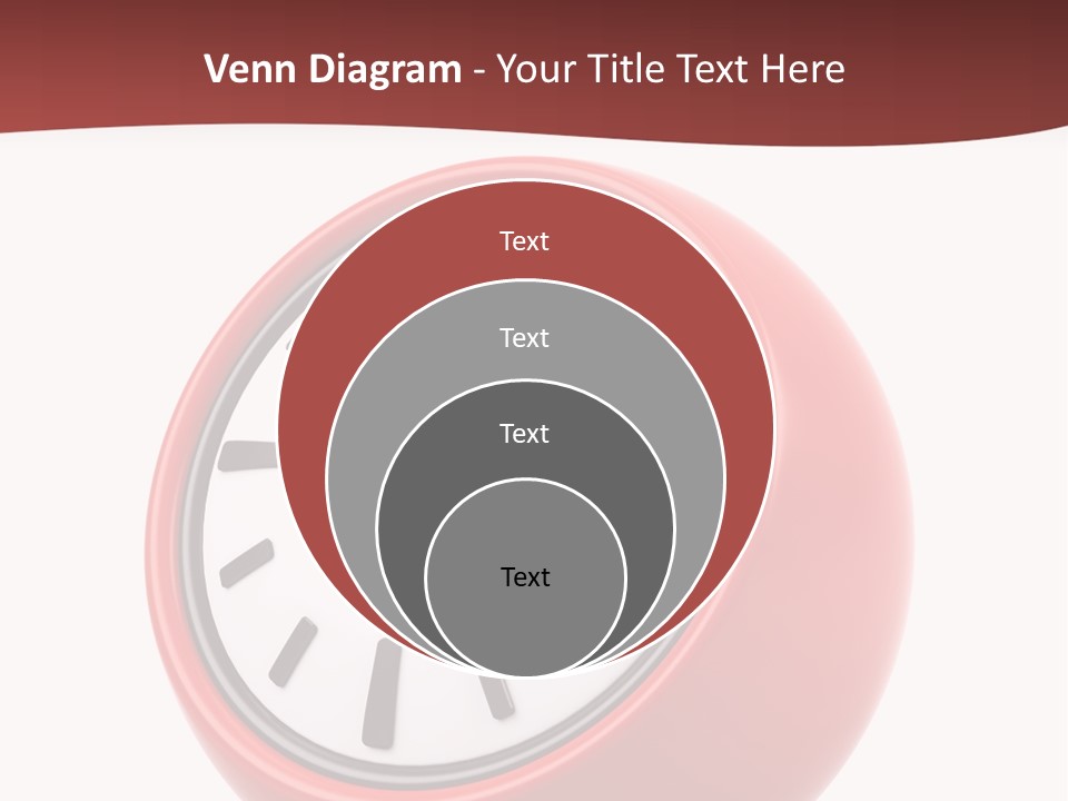A Red Ball With A Clock On Top Of It PowerPoint Template