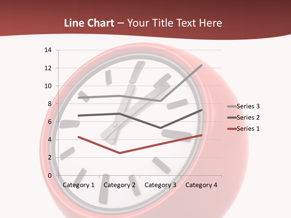 A Red Ball With A Clock On Top Of It PowerPoint Template