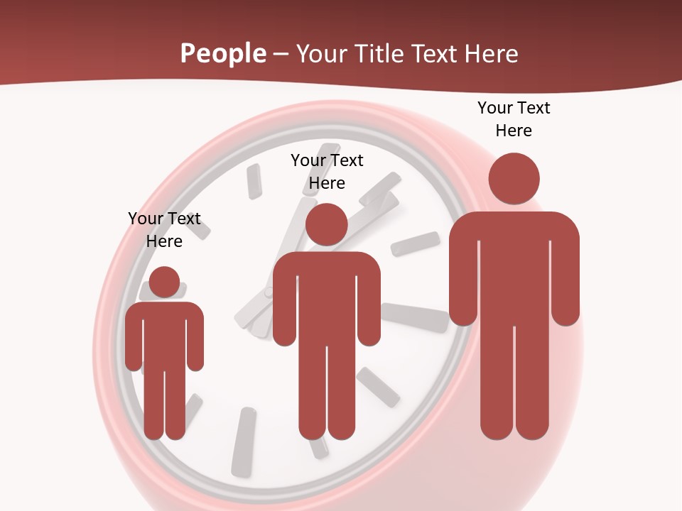 A Red Ball With A Clock On Top Of It PowerPoint Template