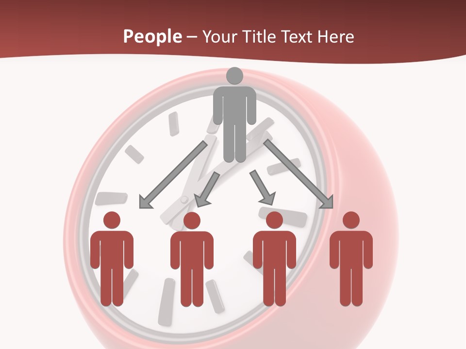 A Red Ball With A Clock On Top Of It PowerPoint Template