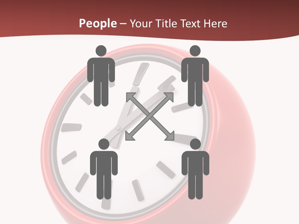 A Red Ball With A Clock On Top Of It PowerPoint Template