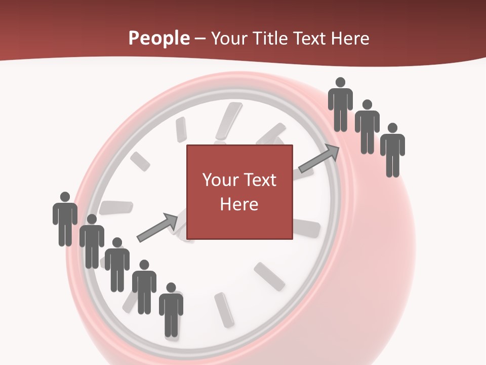 A Red Ball With A Clock On Top Of It PowerPoint Template